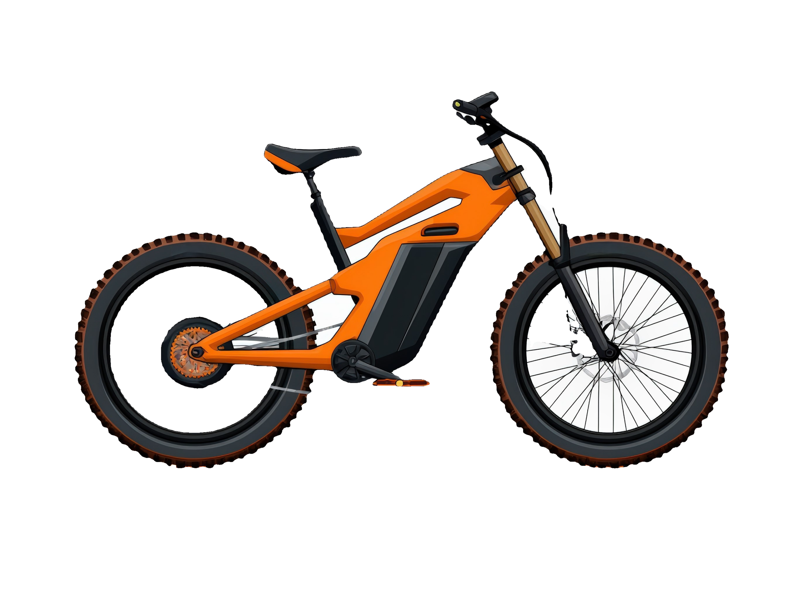 Electric bike with affixed and operable cranks