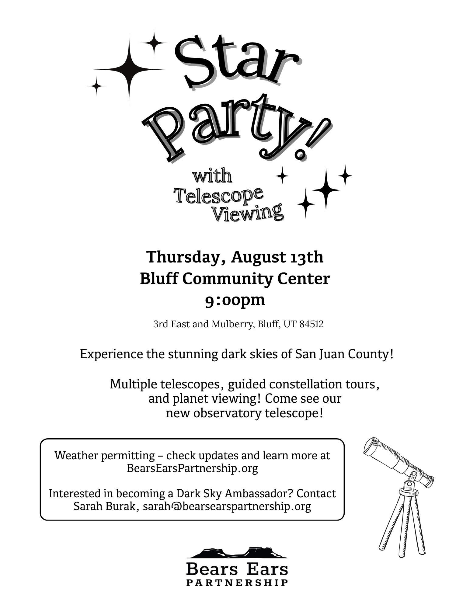 Star Party Viewing with Telescope