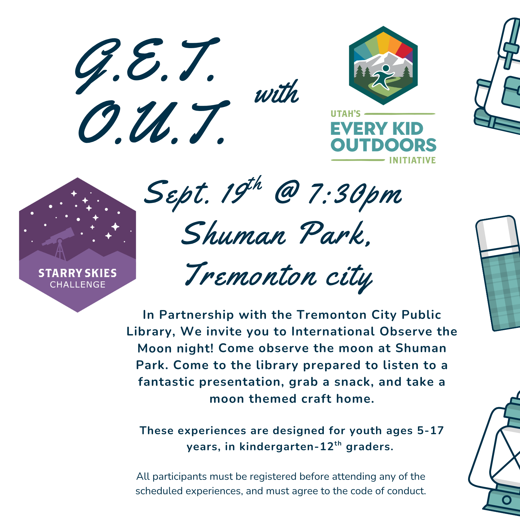 Observe the Moon in Tremonton